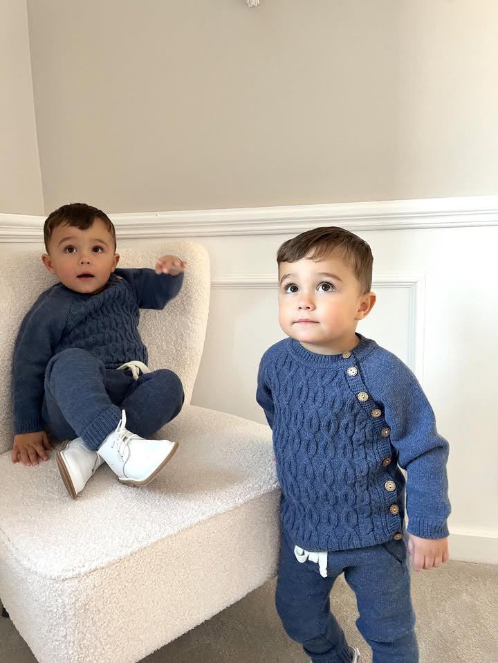 Boys two piece cable knit set