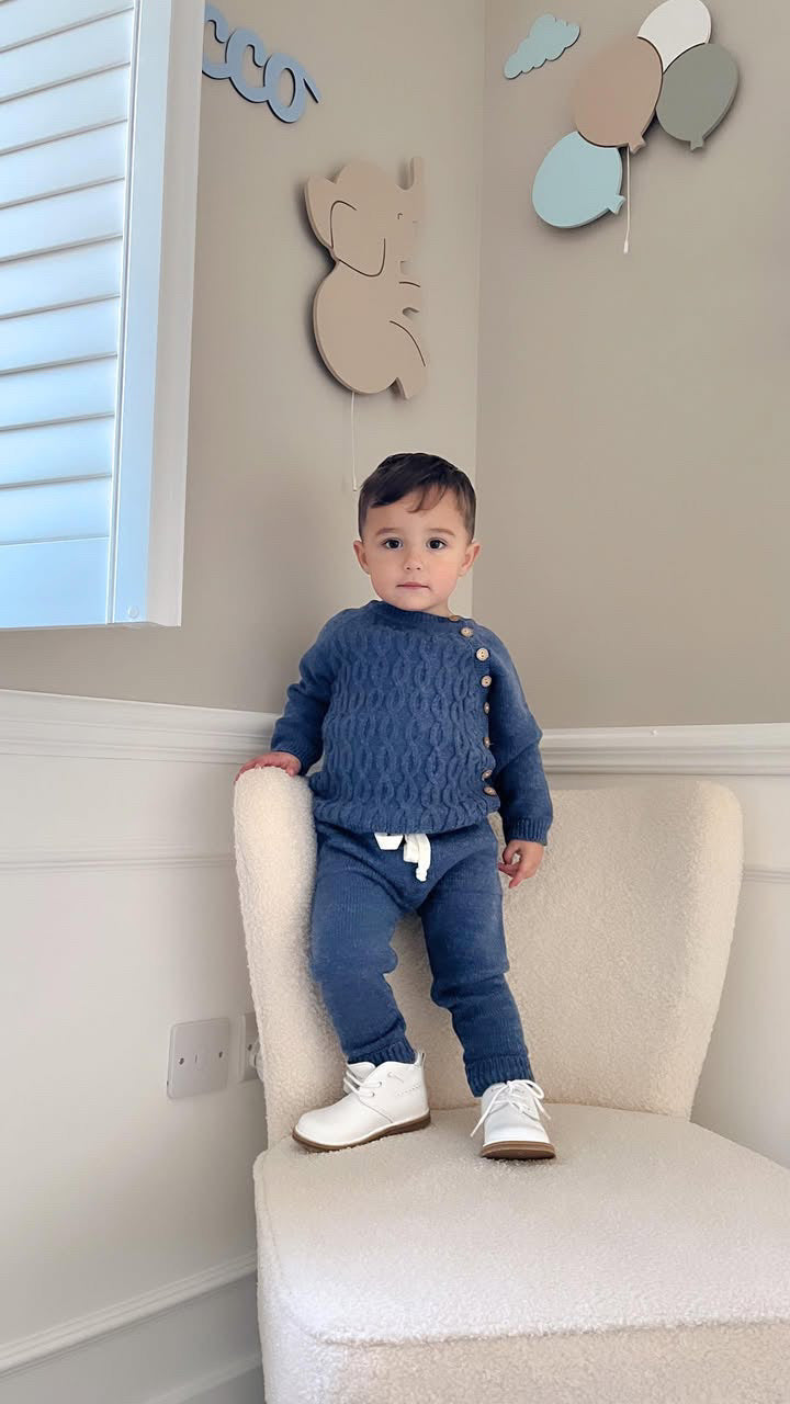 Boys two piece cable knit set