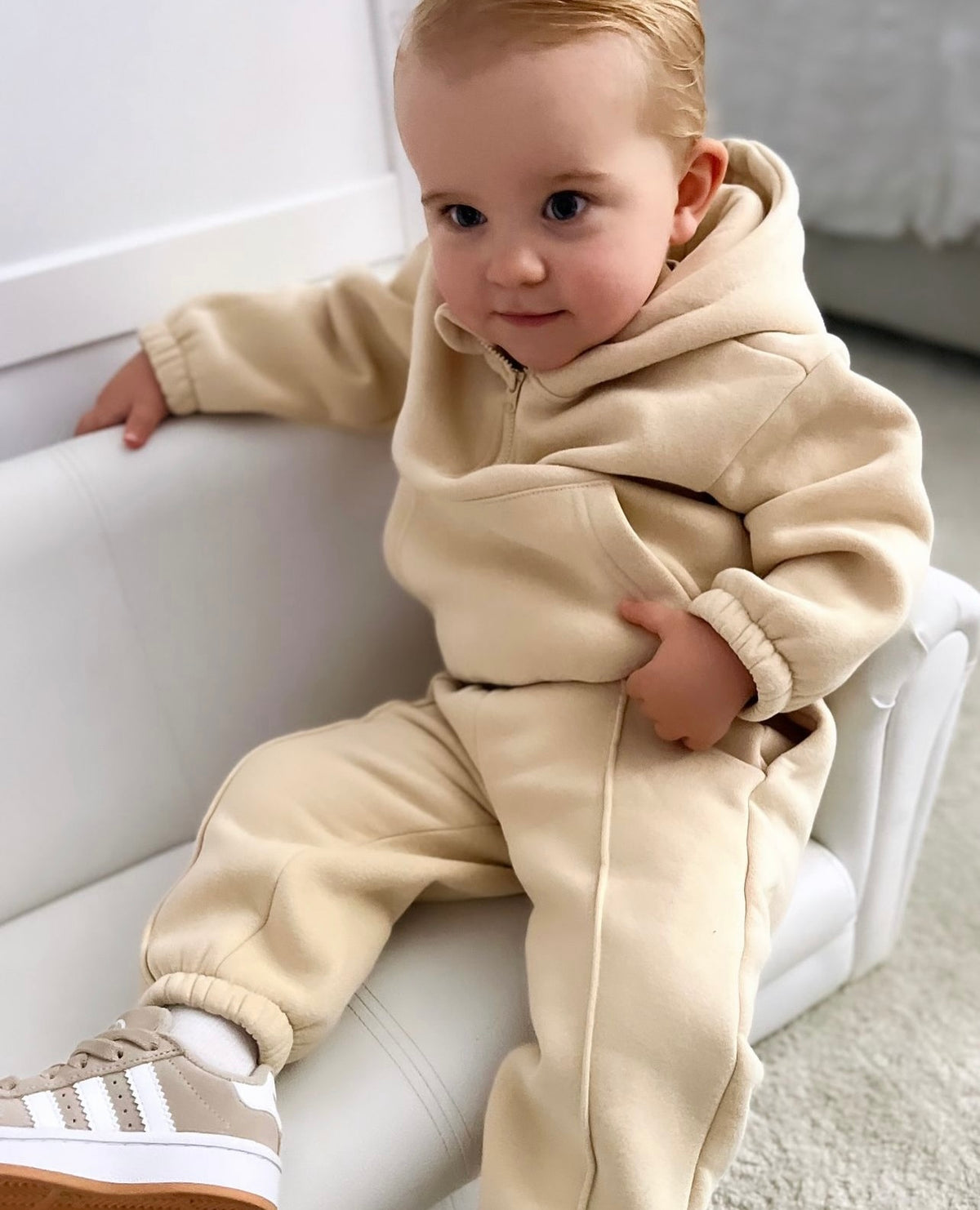 Cream fleece tracksuit