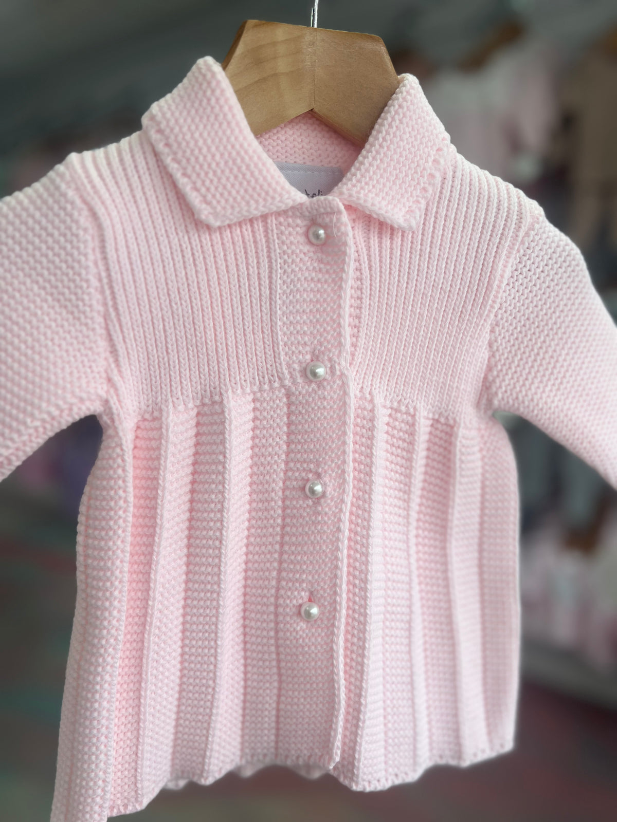 Dandelion pink pearl button cardigan